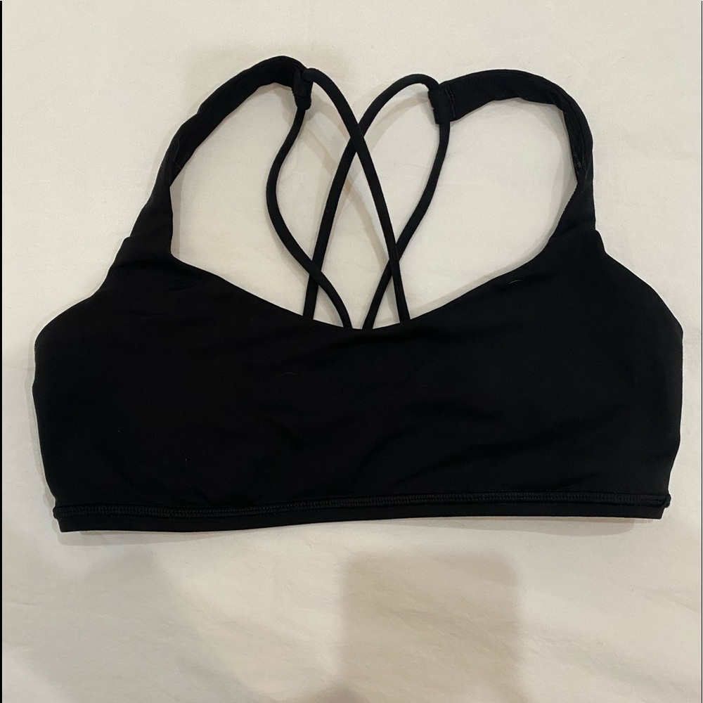BLACK LULU LEMON SPORTS BRA